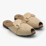 Girls Banto Slipper - Fawn, Girls Slippers, Chase Value, Chase Value