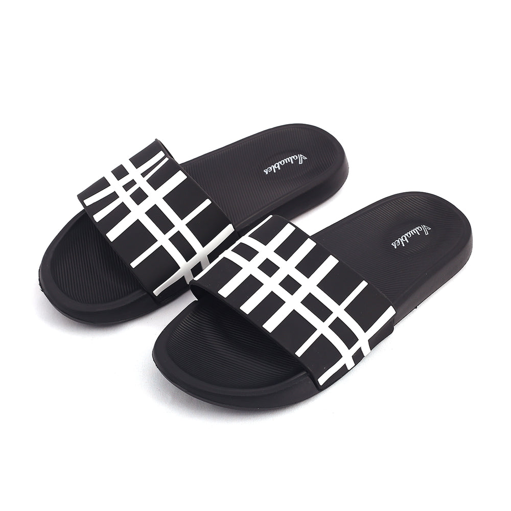 Valuable Open-toe Men's Slider- Black, Men's Slippers, Chase Value, Chase Value