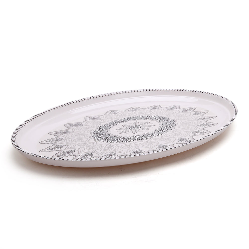 Sky Melamine Double Glaze Dish - Grey, Tray, Chase Value, Chase Value