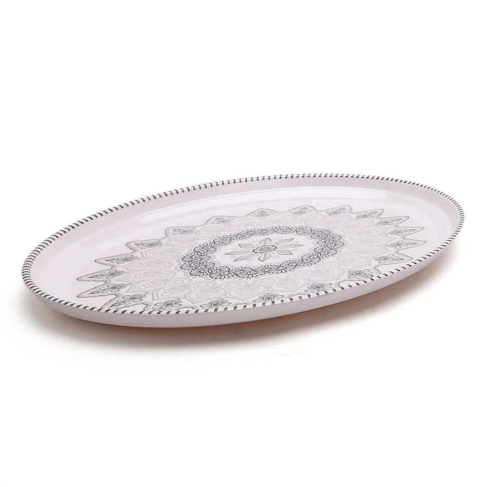 Sky Melamine Double Glaze Dish - Grey, Tray, Chase Value, Chase Value