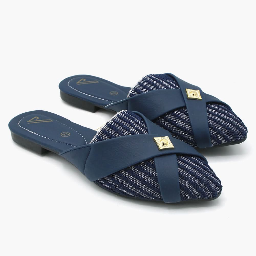 Women's Banto Slipper - Navy Blue, Women Slippers, Chase Value, Chase Value