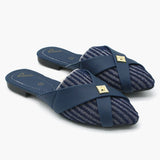 Women's Banto Slipper - Navy Blue, Women Slippers, Chase Value, Chase Value
