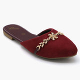 Women's Banto Slipper - Maroon, Women Slippers, Chase Value, Chase Value