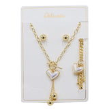 Women's Chain & Locket Combo Set - Golden, Women Chains & Lockets, Chase Value, Chase Value