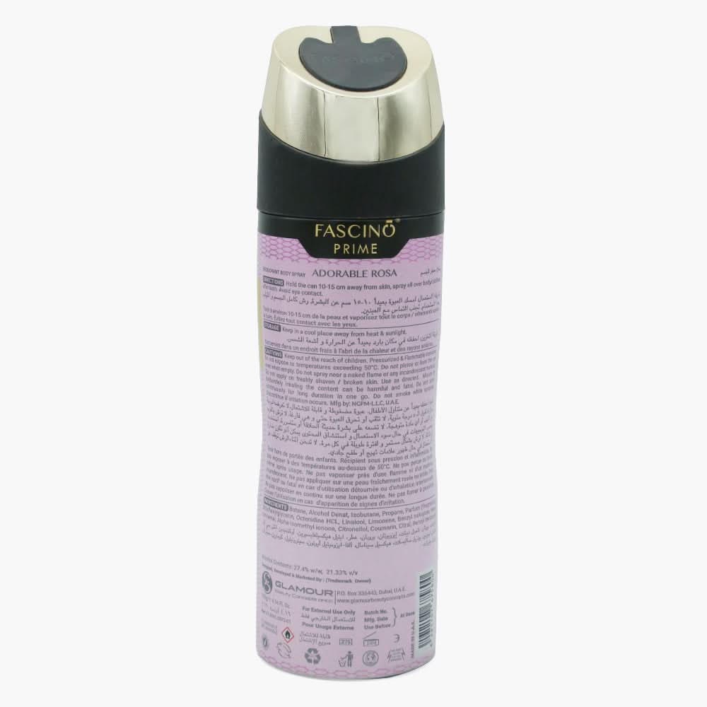 Fascino Adorable Rosa Body Spray - 200ml, Men Body Spray & Mist, Fascino, Chase Value