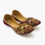 Women's Khussa - Maroon, Women Pumps, Chase Value, Chase Value