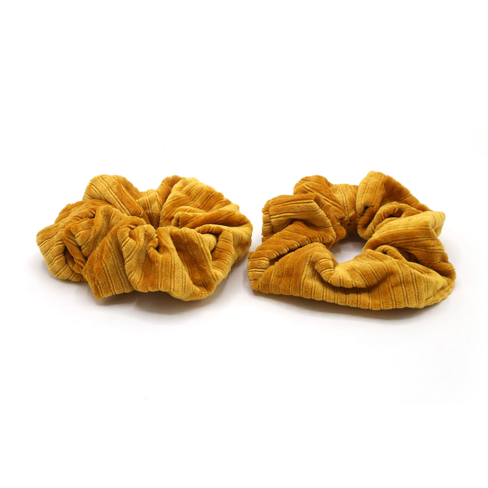 Scrunches For Girl Pack Of 2 - Mustard, Girls Hair Accessories, Chase Value, Chase Value