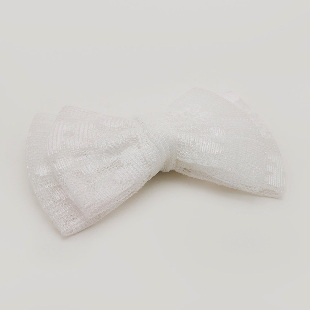 Girls Fancy Hair Pins Bow - White, Girls Hair Accessories, Chase Value, Chase Value