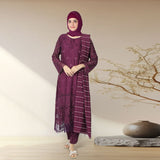 Eminent Women's Viscose Embroidered Unstitched Suit With Fancy Dupatta - Purple, Women, 3Pcs Shalwar Suit, Eminent, Chase Value