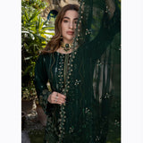 Schick Jhoom Luxury Chiffon Heavy Embroidered Unstitched 3Pcs Suit - 4, Women, 3Pcs Shalwar Suit, MI Creation, Chase Value