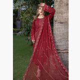 Schick Jhoom Luxury Chiffon Heavy Embroidered Unstitched 3Pcs Suit - 6, Women, 3Pcs Shalwar Suit, MI Creation, Chase Value