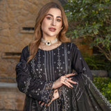 Schick Jhoom Luxury Chiffon Heavy Embroidered Unstitched 3Pcs Suit - 10, Women, 3Pcs Shalwar Suit, MI Creation, Chase Value