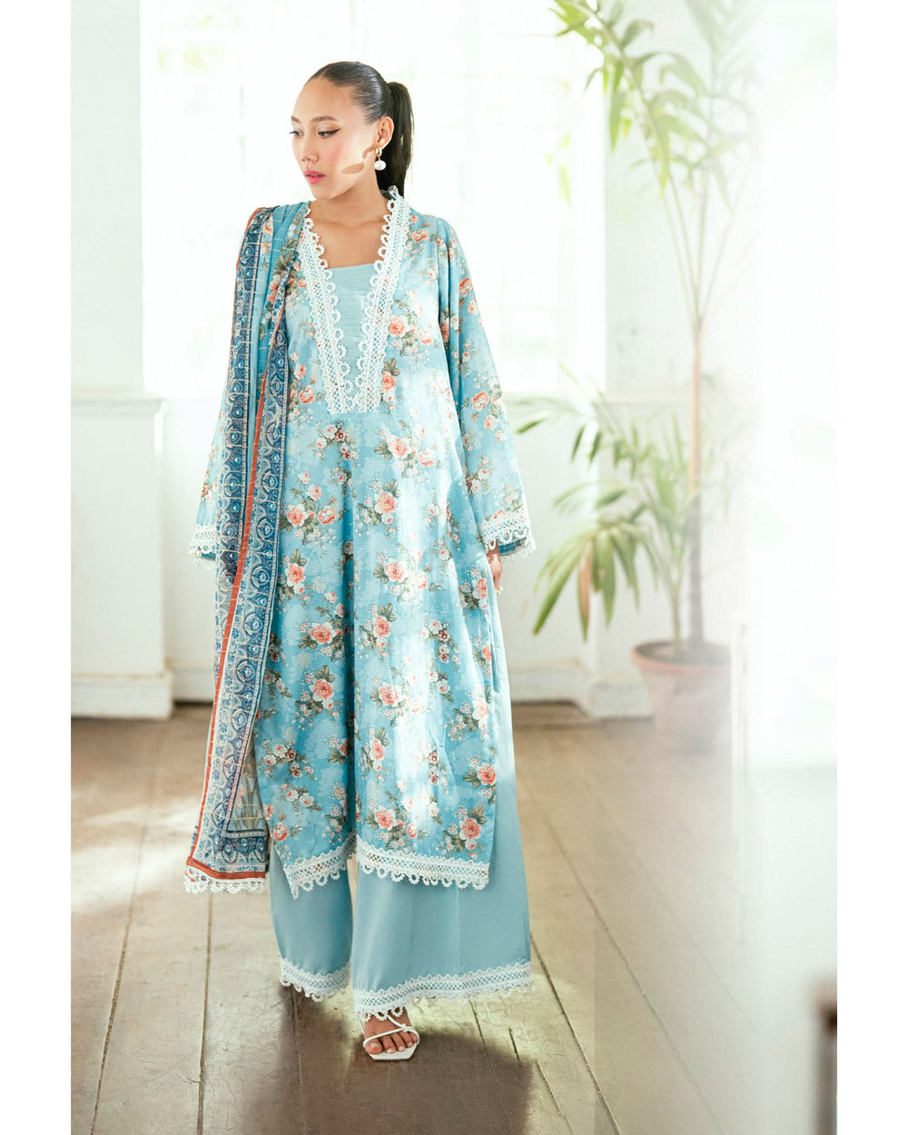 Salina Women’s 3PC Printed Suit-10, Women, 3Pcs Shalwar Suit, Chase Value, Chase Value