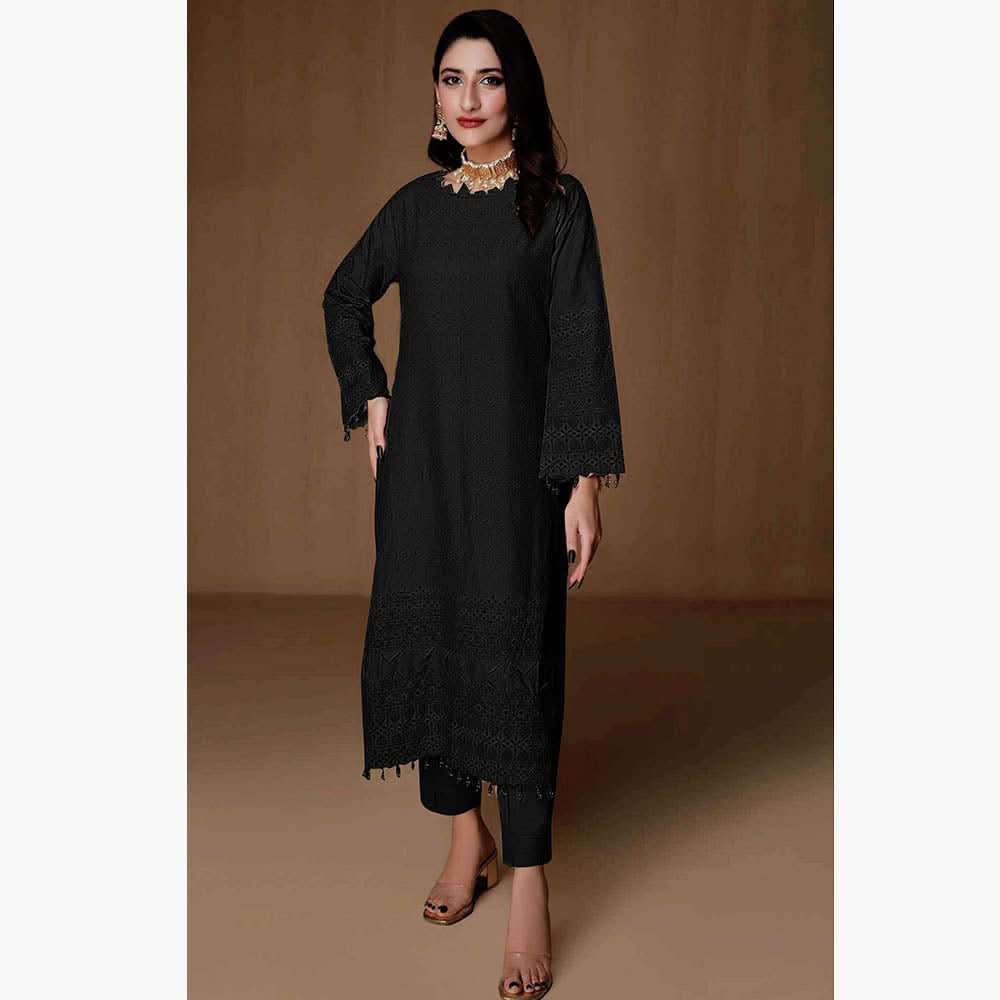 Jaza Schiffli Emroidered Lawn 2Pcs Unstitched Suit - 11, Women, 2Pcs Shalwar Suit, Mi Creation, Chase Value