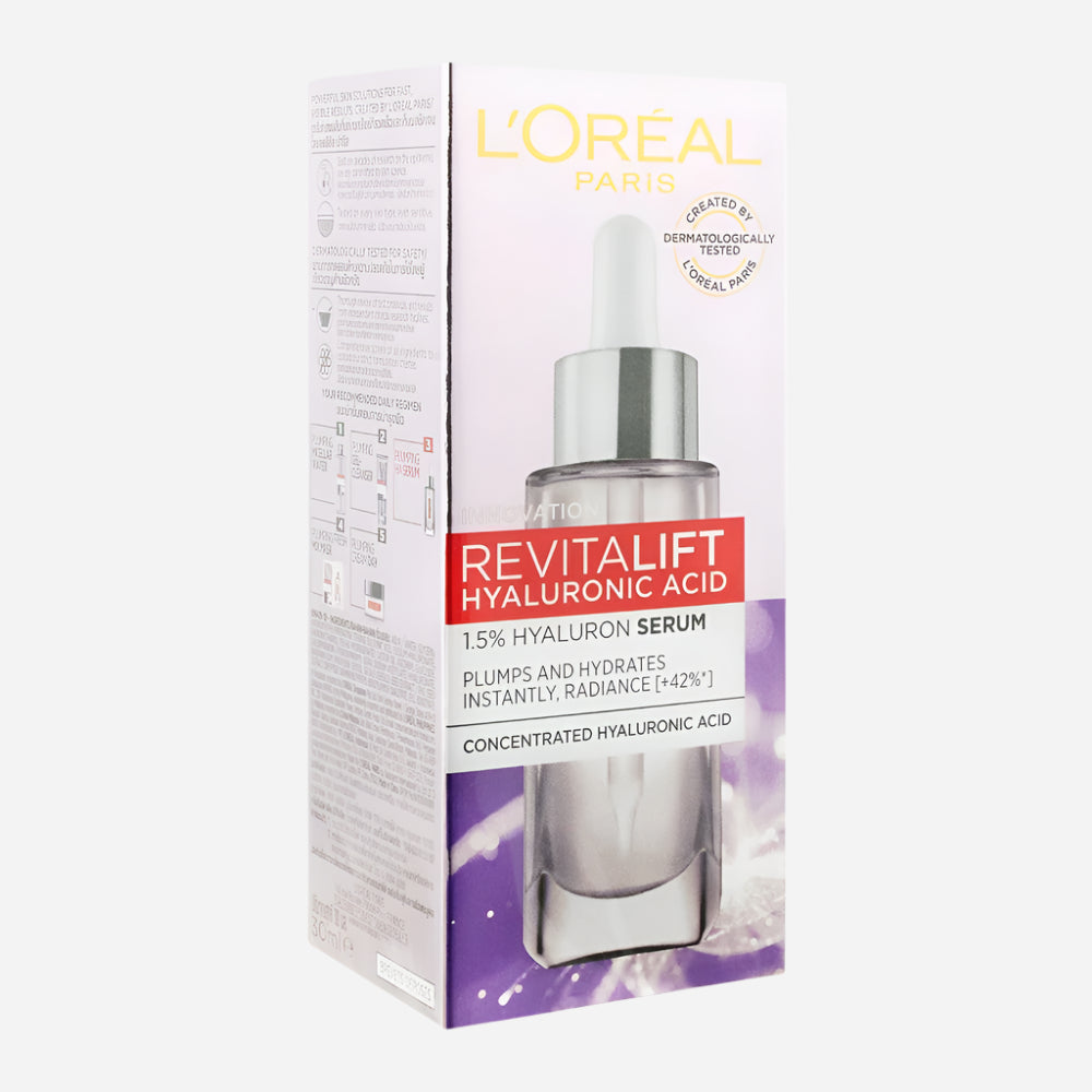 L'Oreal Paris Revitalift Hyaluronic Acid Serum, 30ml, Oils & Serums, Loreal, Chase Value