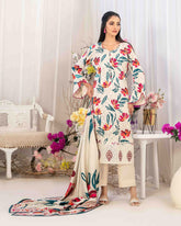 Tawakkal Lakecia Printed Schiffli Embroidered 3 Pc Suit - 5