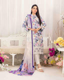 Tawakkal Lakecia Printed Schiffli Embroidered 3 Pc Suit - 6
