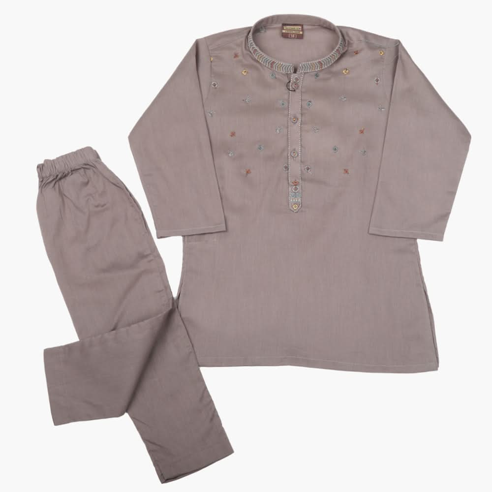 Boys Embroidered Shalwar Suit - Light Purple, Boys Shalwar Kameez, Chase Value, Chase Value
