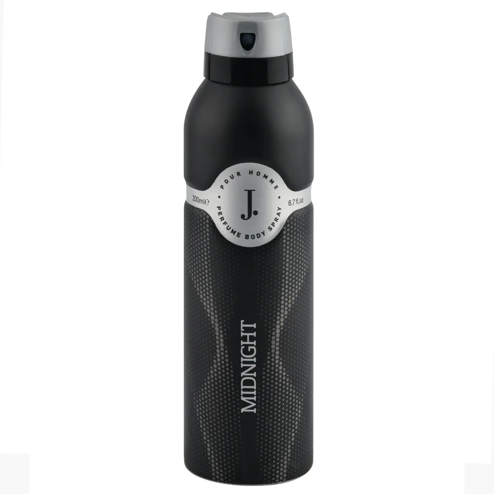 J. Body Spray Midnight For Men - 200ml, Men Body Spray & Mist, Junaid Jamshed, Chase Value