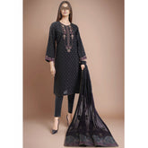 Saya Jacquard Printed Embroidered Unstitched 3Pcs Suit - E35, Women, 3Pcs Shalwar Suit, Saya, Chase Value