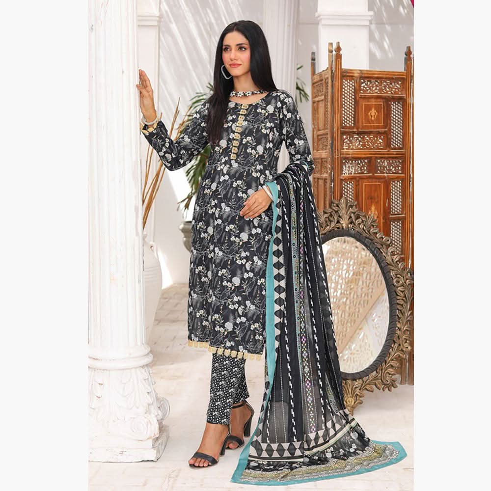 Bin Hameed Maarisayaal Unstitched 3Pcs Suit - 7, Women, 3Pcs Shalwar Suit, Rana Arts, Chase Value
