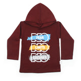 Boys Full Sleeves Hoodie - Maroon, Boys Hoodies & Sweat Shirts, Chase Value, Chase Value