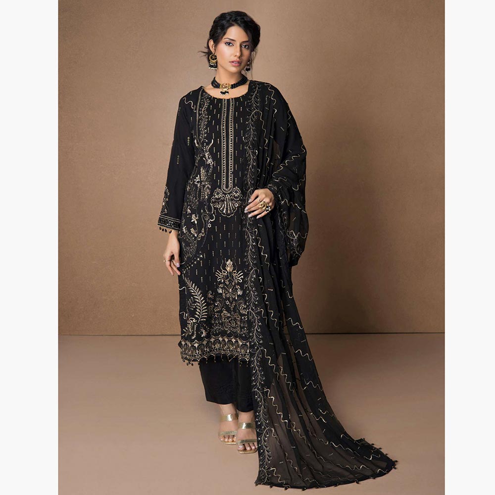 Mehnaz Luxury Fancy Embroidered Lawn 3Pcs Unstitched Suit - 1, Women, 3Pcs Shalwar Suit, Mi Creation, Chase Value