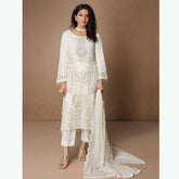 Mehnaz Luxury Fancy Embroidered Lawn 3Pcs Unstitched Suit - 5, Women, 3Pcs Shalwar Suit, Mi Creation, Chase Value