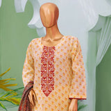 Minahil Printed Lawn Embroidered 3Pcs Suit with Bember Dupatta - 1, Women, 3Pcs Shalwar Suit, Leeds Textile, Chase Value