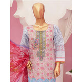 Mishal Printed Lawn Embroidered 3Pcs Suit with Bember Dupatta - 6, Women, 3Pcs Shalwar Suit, Leeds Textile, Chase Value