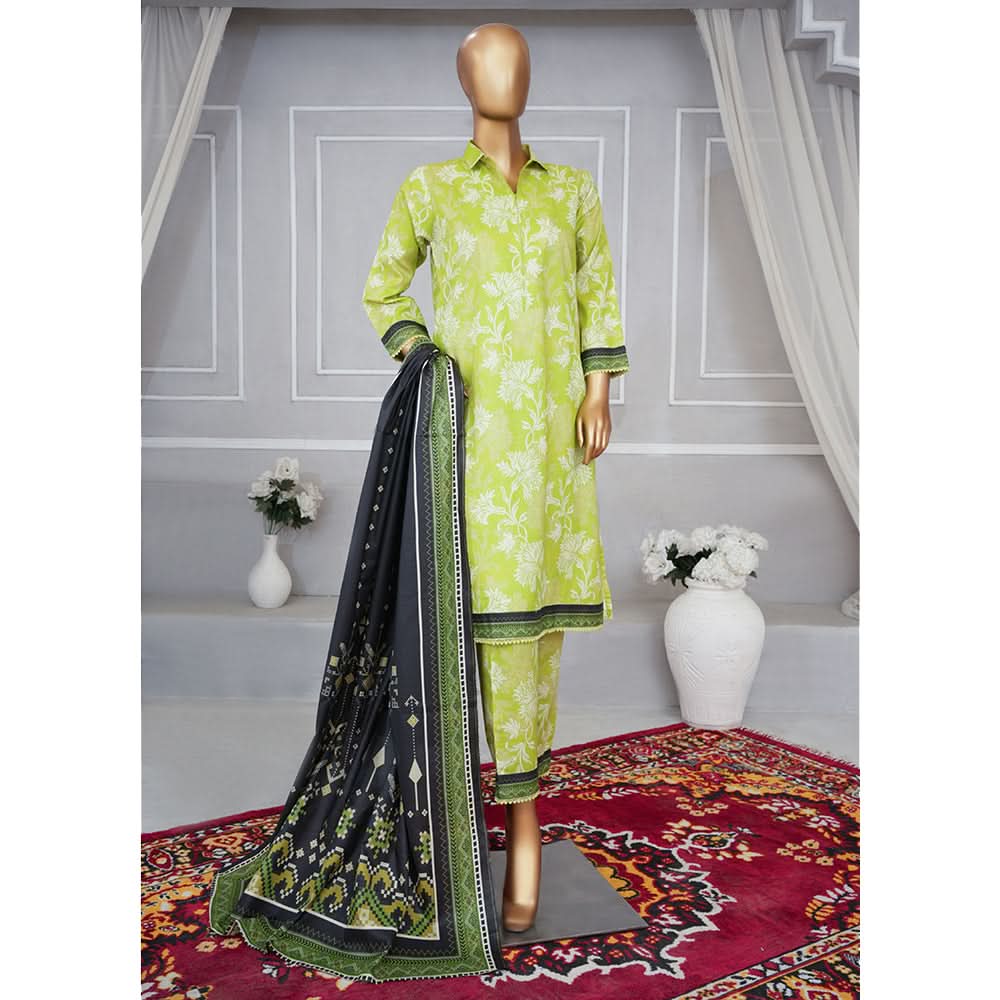 Leeds Muskan Digital Lawn Printed 3Pcs Unstitched Suit Cord's With Dupatta, Women, 3Pcs Shalwar Suit, Leeds Textile, Chase Value