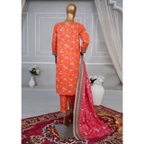 Leeds Muskan Digital Lawn Printed 3Pcs Unstitched Suit Cord's With Dupatta, Women, 3Pcs Shalwar Suit, Leeds Textile, Chase Value