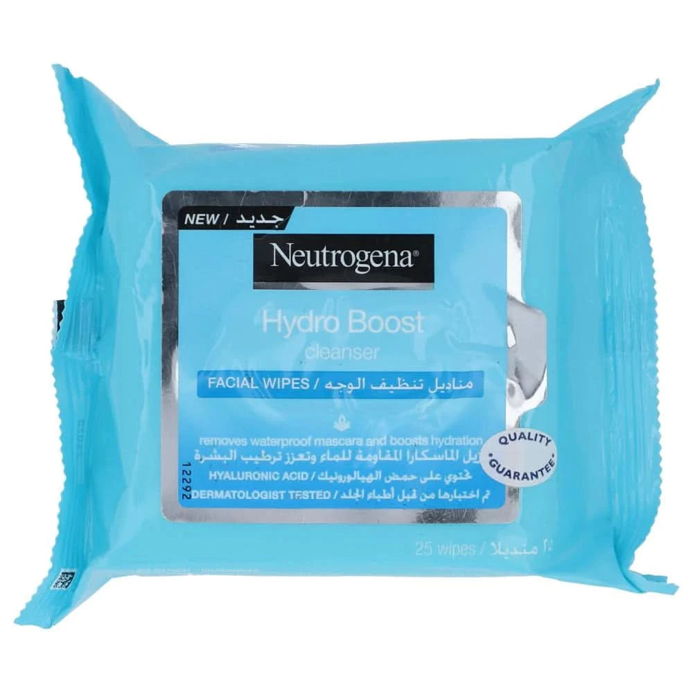 Neautrogena Hydro Boost Cleanser Facial Wipes 25Pc, Diapers & Wipes, Neutrogena, Chase Value