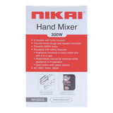 Nikai Hand Mixer Steel NH-300S, Juicer Blender & Mixer, Nikai, Chase Value