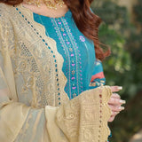Schick Oodhni Lawn Printed Embroidered Unstitched 3Pcs Suit - 4, Women, 3Pcs Shalwar Suit, Mi Creation, Chase Value