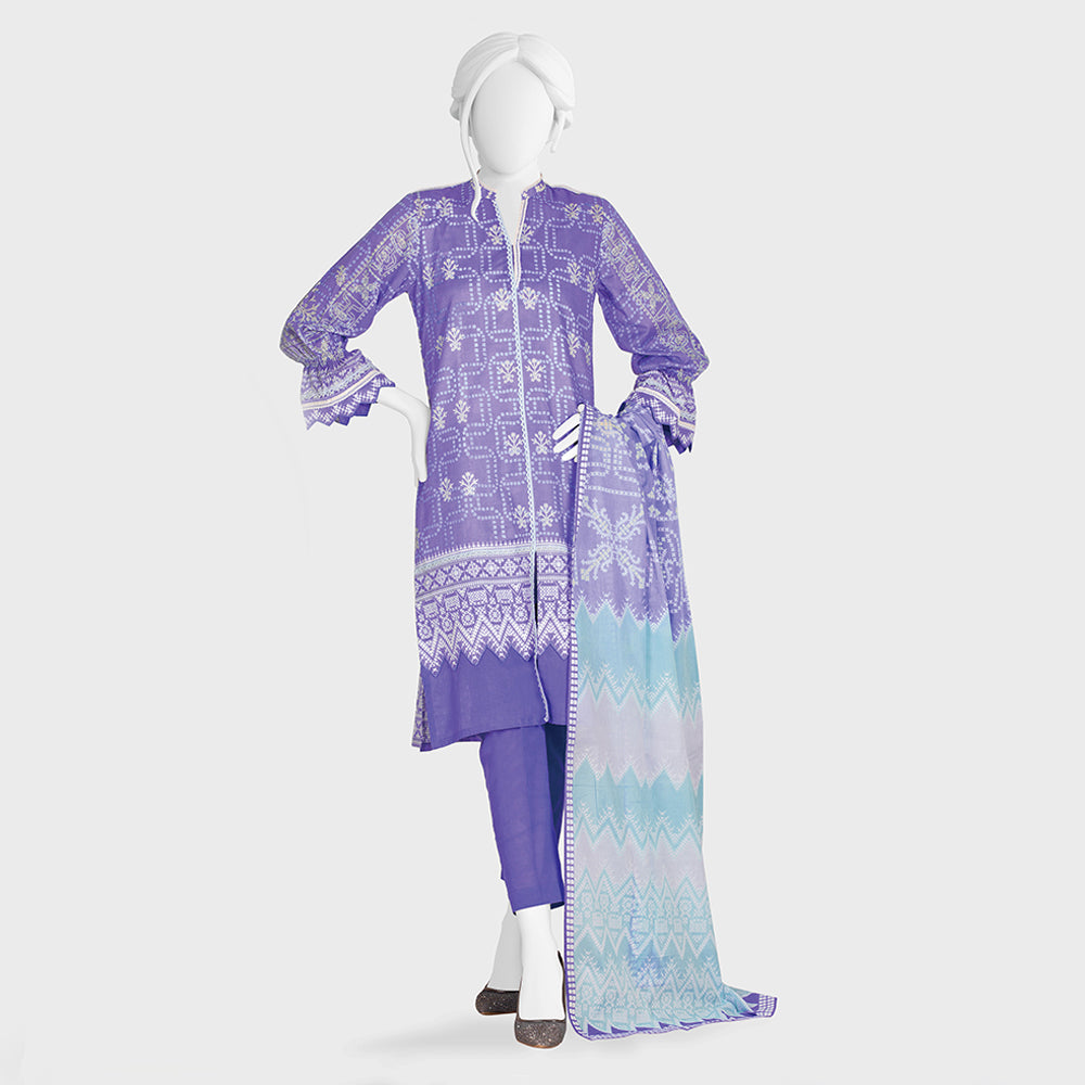 Panjnad Payrahan Lawn Digital Printed 3pcs Suit - 1031, Women, 3Pcs Shalwar Suit, Junaid Jamshed, Chase Value