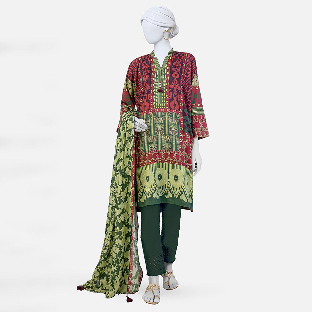 Panjnad Pehnawa Printed Lawn Unstitched 3Pcs Suit - 1025, Women, 3Pcs Shalwar Suit, Junaid Jamshed, Chase Value