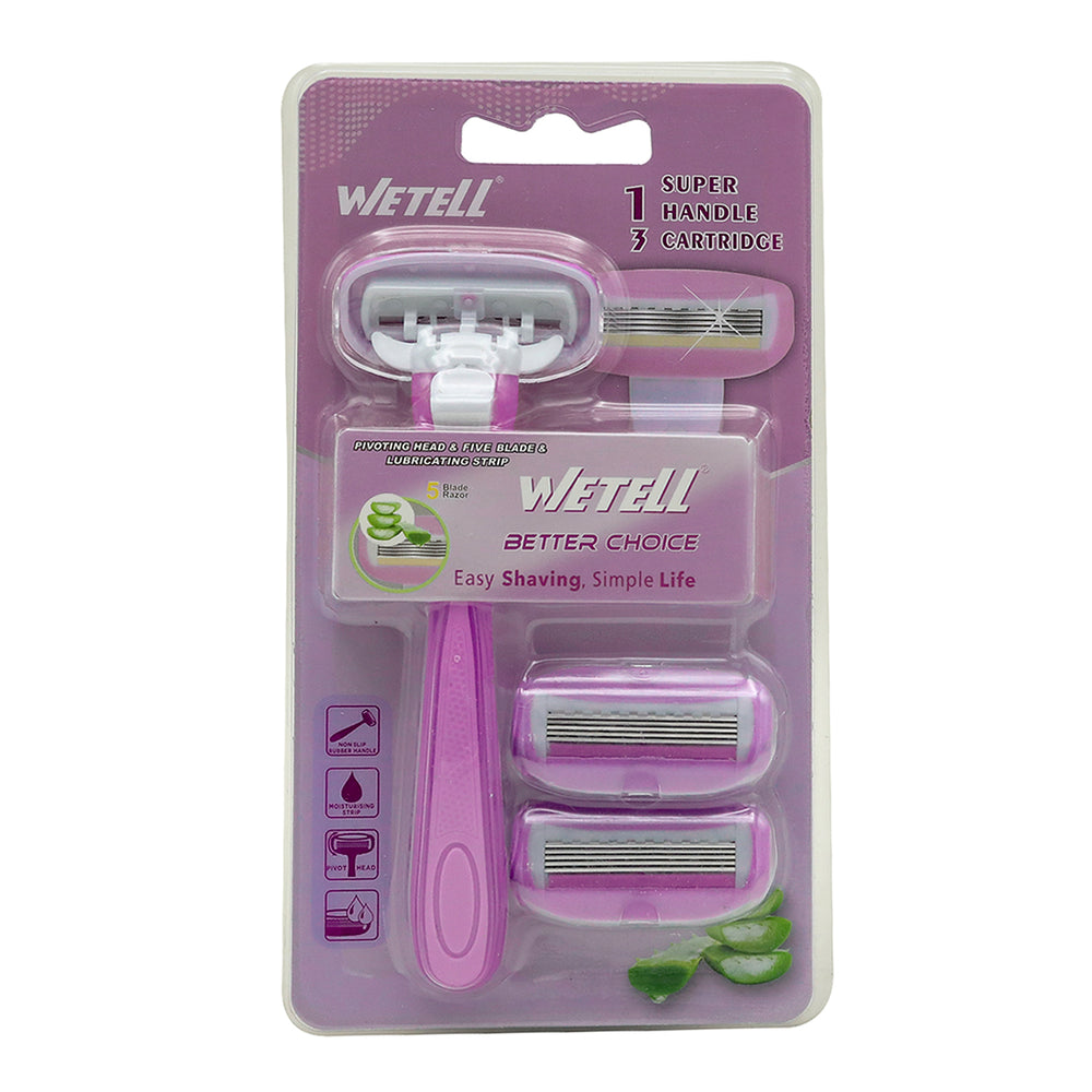 Wetell Women Razor 202422 1+2 Cart, Razor & Cartridges, Wetell, Chase Value