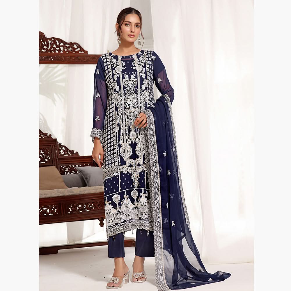 Bin Hameed Sanobar Luxury Chiffon Embroidered Unstitched 3Pcs Suit - RAY-4362, Women, 3Pcs Shalwar Suit, Rana Arts, Chase Value