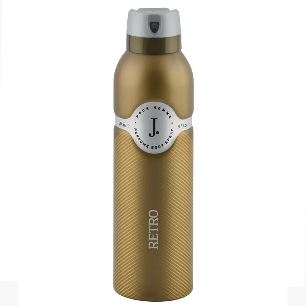 J. Body Spray Retro For Men - 200Ml, Men Body Spray & Mist, J., Chase Value