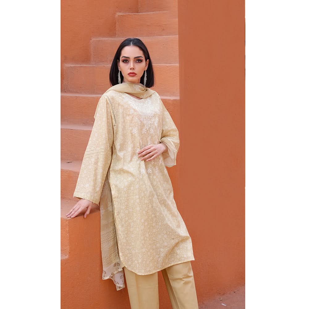 Rashid Samar Printed Embroidered Lawn Unstitched 3Pcs Suit - 8154, Women, 3Pcs Shalwar Suit, Rashid Textiles, Chase Value