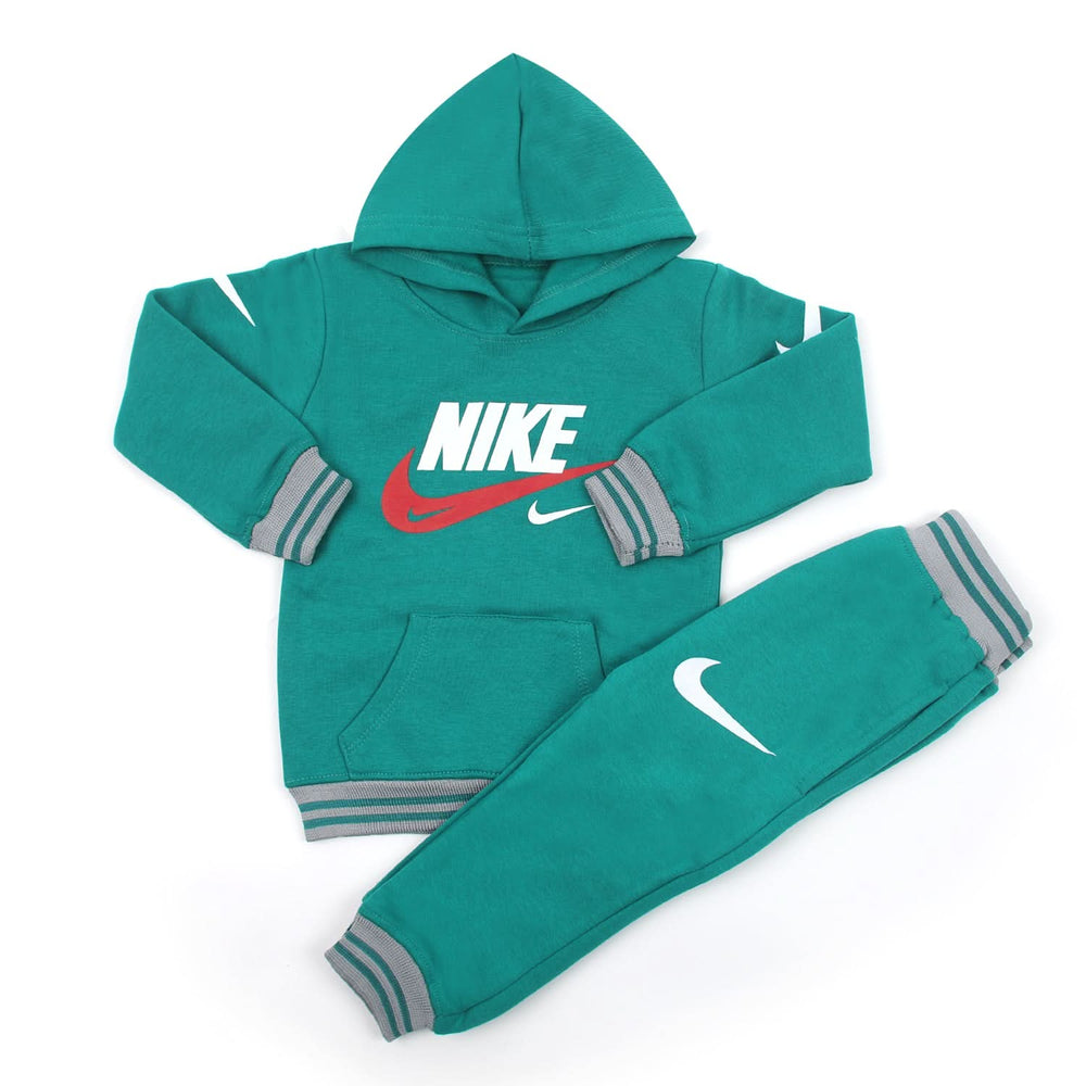 Boy's Full Sleeves Fleece Pajama Suit - Sea Green, Boys Sets & Suits, Chase Value, Chase Value