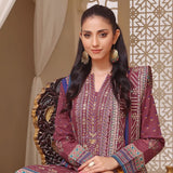Evelyn Digital Printed Khaddar Embroidered Unstitched 3Pcs Suit, Women, 3Pcs Shalwar Suit, Rana Arts, Chase Value