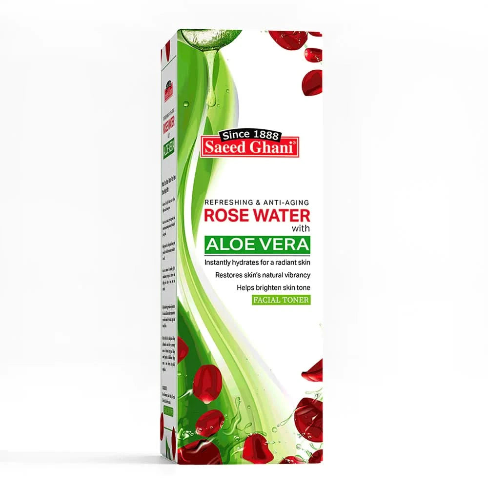Saeed Ghani Rose Water With Aloevera Extract 120ml, Face Washes, Saeed Ghani, Chase Value
