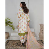 Safiya Lawn Printed Neck Embroidered Unstitched 3Pcs Suit - 9, Women, 3Pcs Shalwar Suit, Zesh Textile, Chase Value