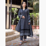 Salina Black & White Unstitched 3Pcs Suit - 4, Women, 3Pcs Shalwar Suit, Regalia Textiles, Chase Value