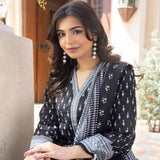 Salina Black & White Unstitched 3Pcs Suit - 5, Women, 3Pcs Shalwar Suit, Regalia Textiles, Chase Value