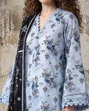 Salina Linen Digital Printed Suit - 3 Pc