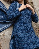 Salina Linen Digital Printed Suit - 3 Pc