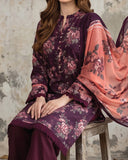 Salina Linen Digital Printed Suit - 3 Pc